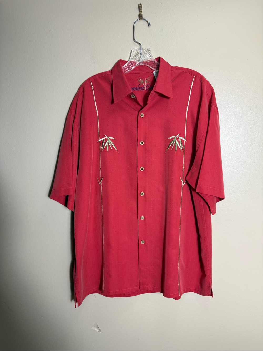 Vintage Bamboo Cay Bamboo Embroidered Hawaiian Resort Shirt Korea L
